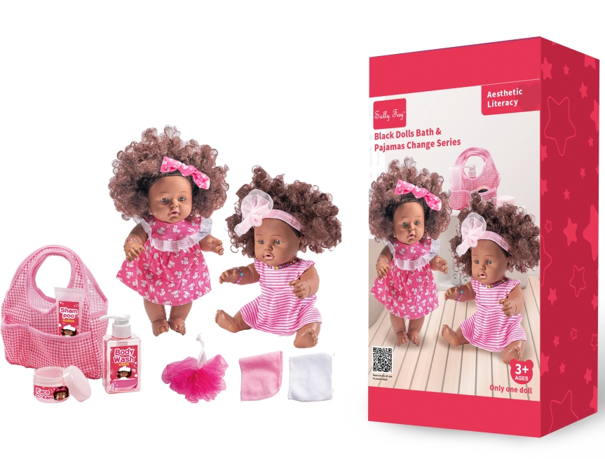 12INCH BLACK DOLLS BATH PAJAMAS CHANGE SERIES
