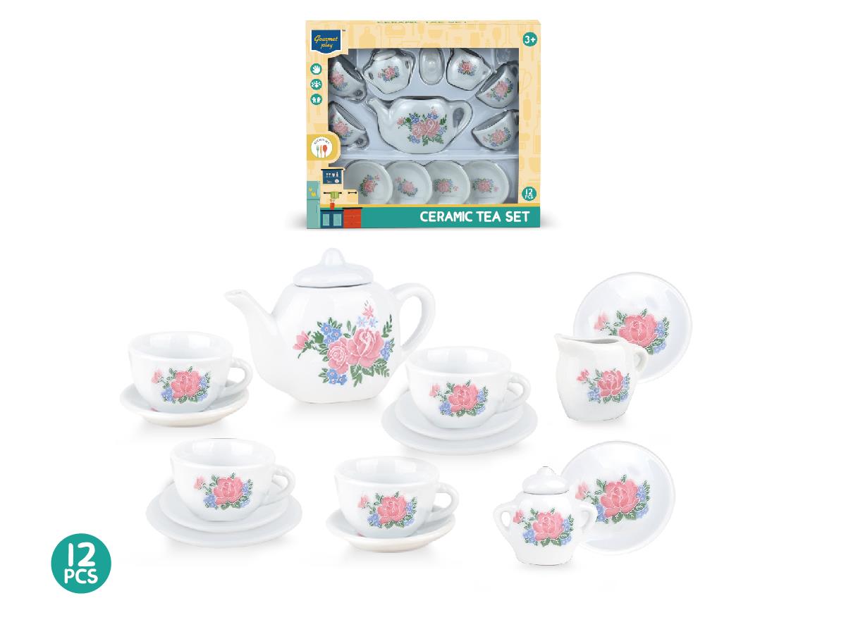 CERAMIC TEA SET,12PCS