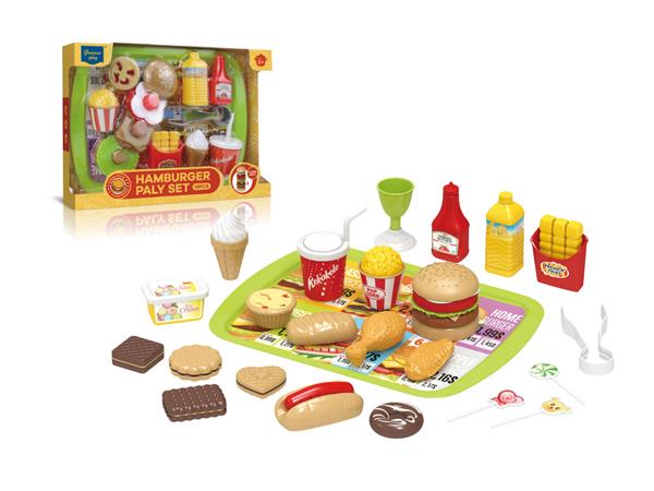 GOURMET PLAY HAMBURGER PLAY SET 19PCS